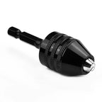 1/4in Keyless Chuck Conversion Hex Shank Adapter Drill Bits Quick Change Driver