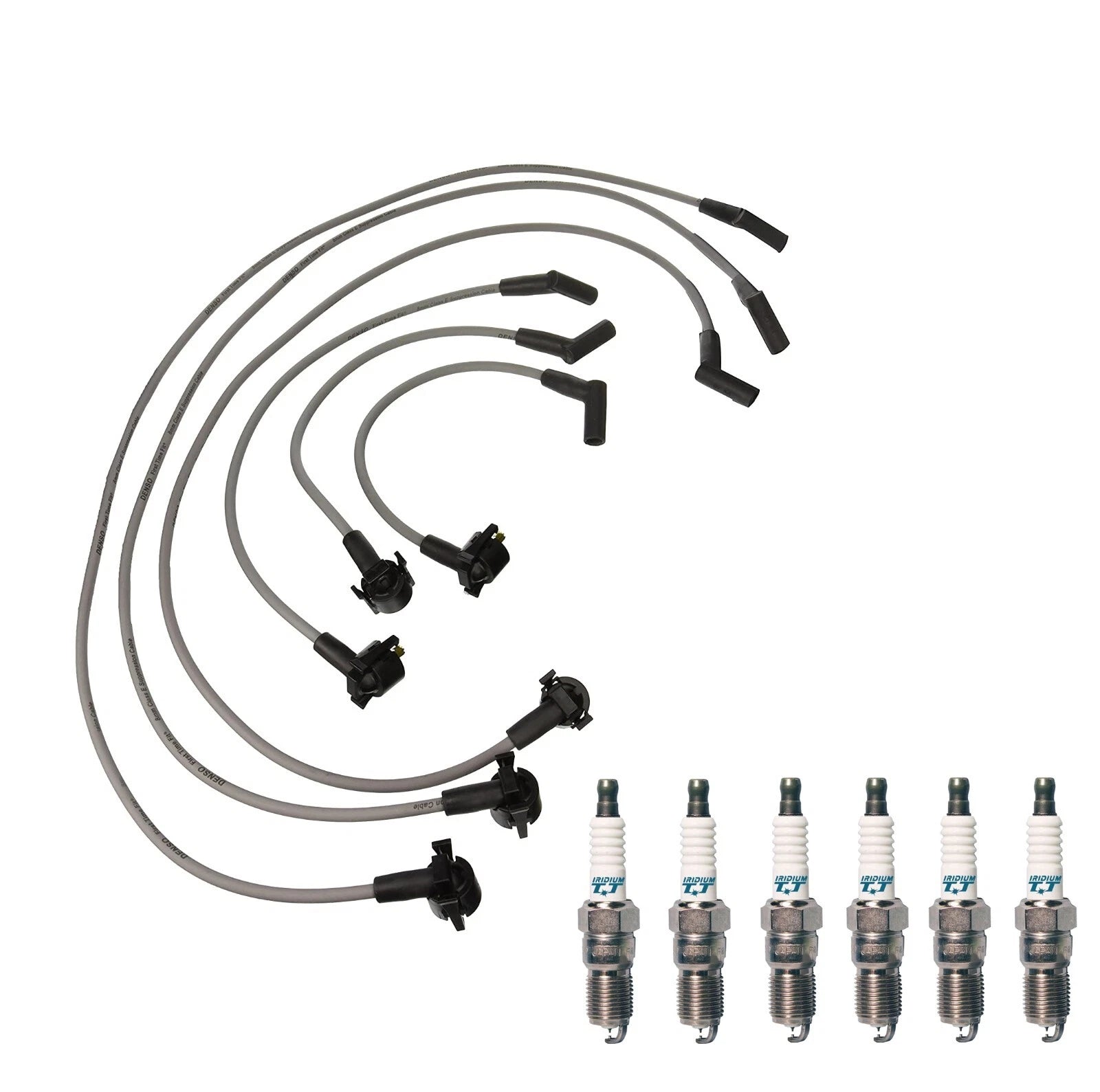 Denso Wire Set & 6 Platinum TT Spark Plugs Kit for Ford Mustang (1994–2004)
