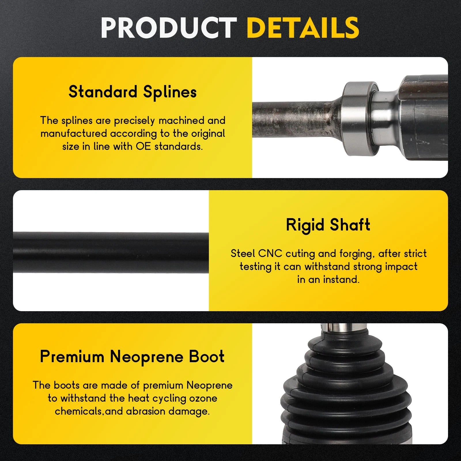 CV Axle Shaft Assembly for Mazda CX-9 (2017–2021)