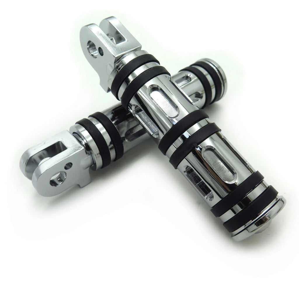 Chrome Edge Cut Footpegs for Triumph Bonneville America (2002–2014)