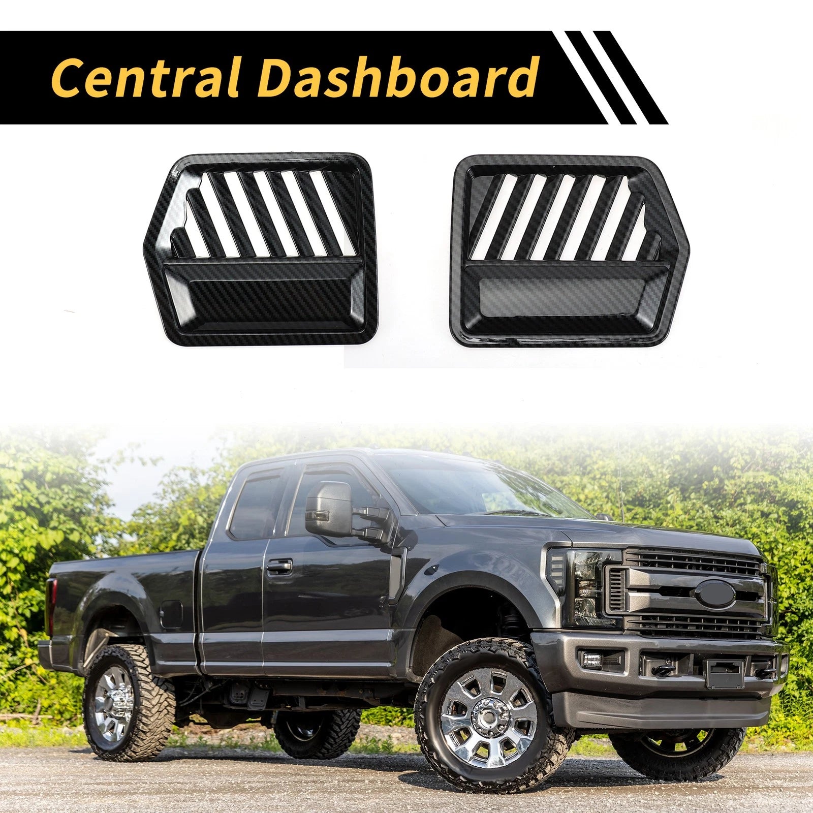 1 Pair Dashboard Side Air Vent AC Outlet Cover Trim for Ford F-150 (2015–2020)
