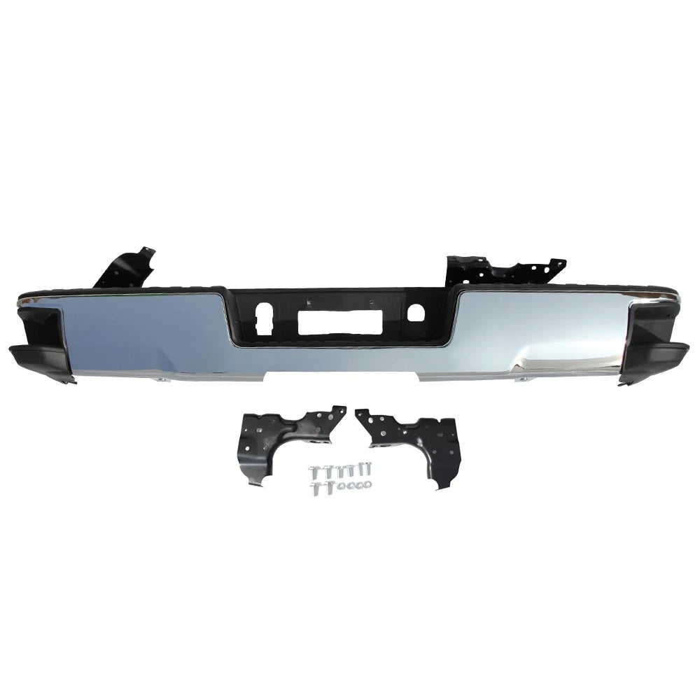 Chrome Rear Bumper Assembly for Chevy Silverado GMC Sierra 1500 (2014–2018)