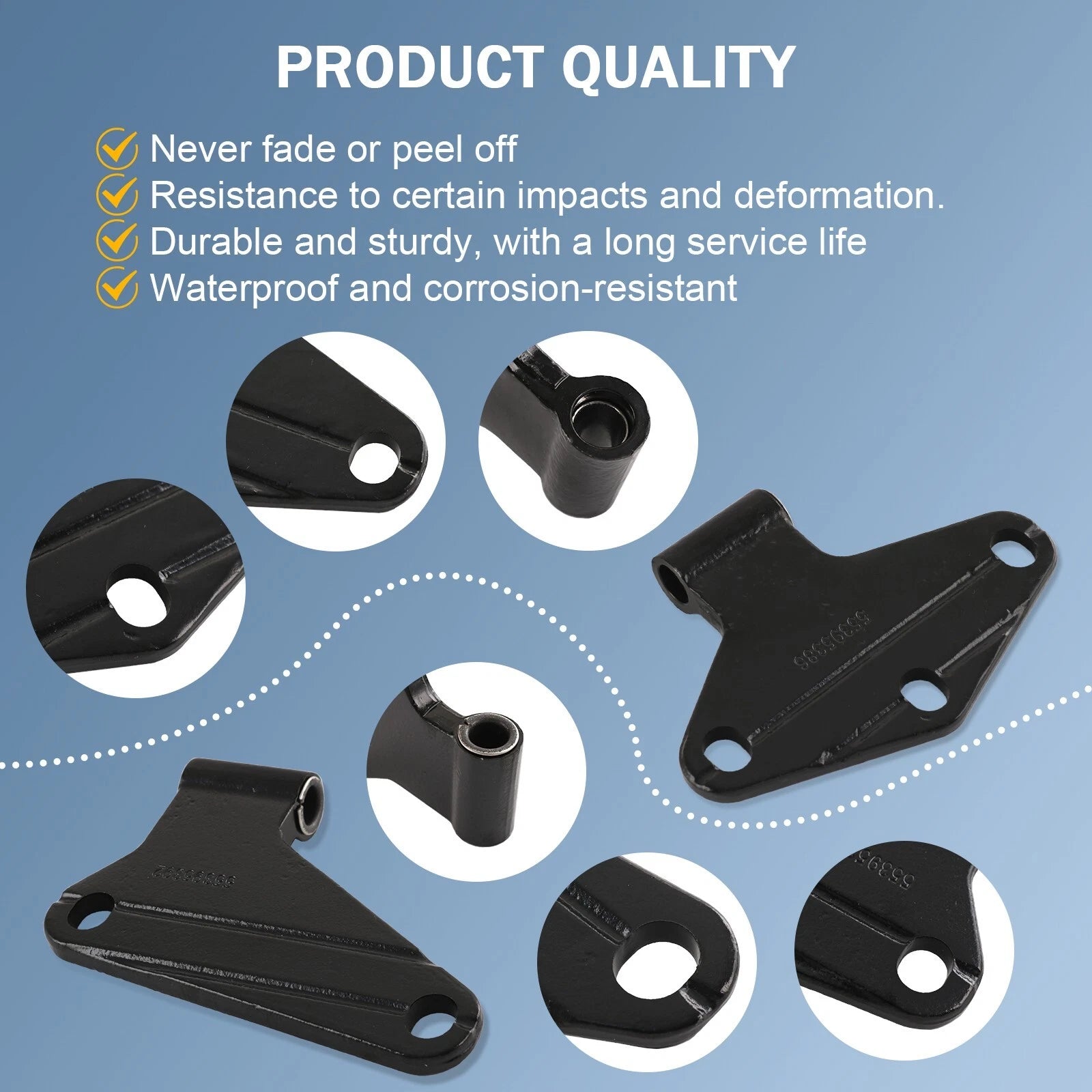 Body Hinge Set for Jeep Wrangler JK 4 Door (2007-2018)
