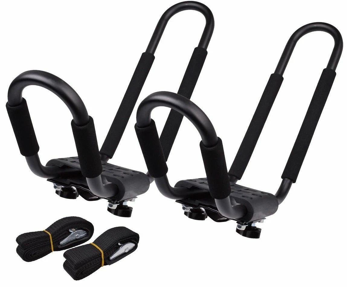 Set of 2 Canoe Kayak Roof Rack J Cross Bars for SUV Truck