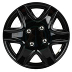 Set of 4 Black 14" Wheel Hub Caps for R14 Tires (Fits 4 Lug)