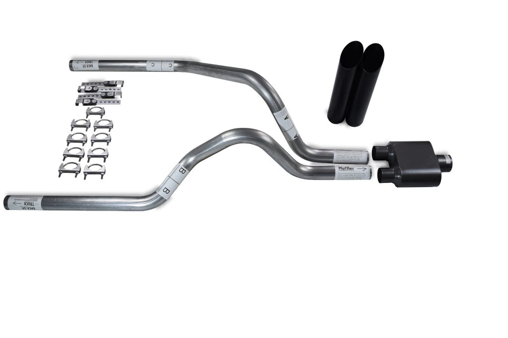 Dual Exhaust Kit for Dodge Dakota (1987–1996) - 2.5" Black Tips