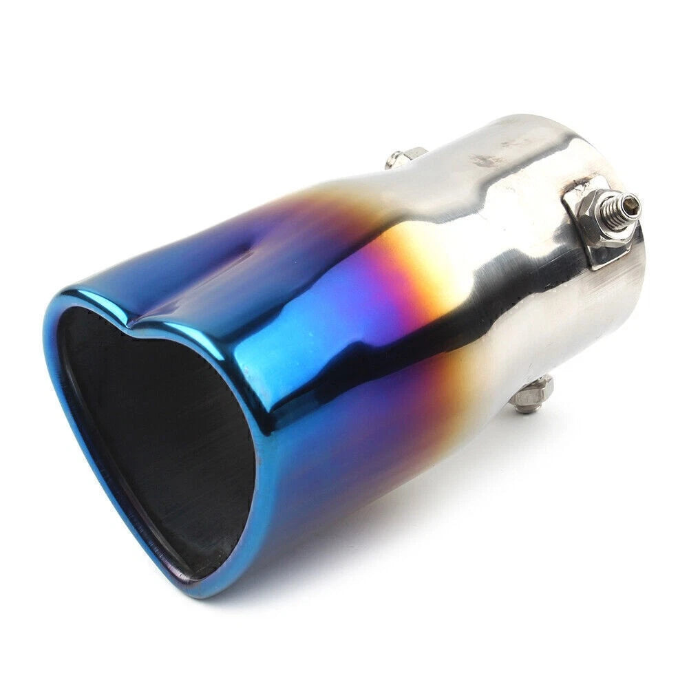 Stainless Steel Heart Shaped Exhaust Pipe Tail Muffler Tip for Universal