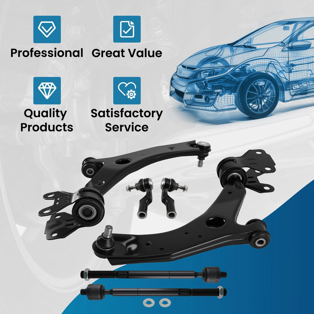 6PC Suspension Kit for Mazda 3/Mazda 3 Sport (2010–2013) Front Lower Control Arms