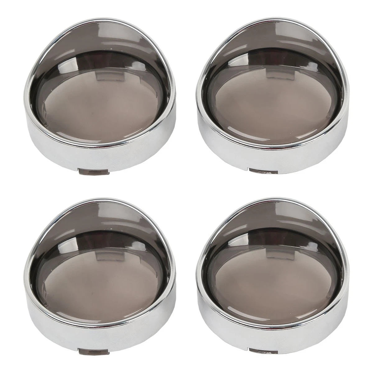 Turn Signal Light Trim Ring Visors Bezels Smoke Lens for Harley Touring Dyna
