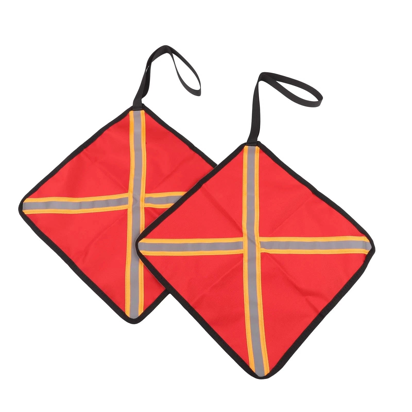 2pcs Reflective Safety Flags for Boats, Kayaks, Trucks (32x32 cm)