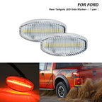 Clear Red LED Rear Bumper Side Marker Lights for Ford F150 Raptor (2010–2014)