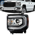 HID Headlights with LED DRL for GMC Sierra 1500 (2016–2018) Left