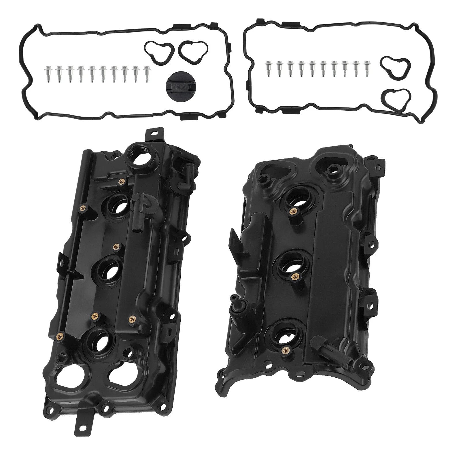 2X Engine Valve Cover with Gasket for Nissan Maxima Murano Infiniti QX60 (2009–2020)