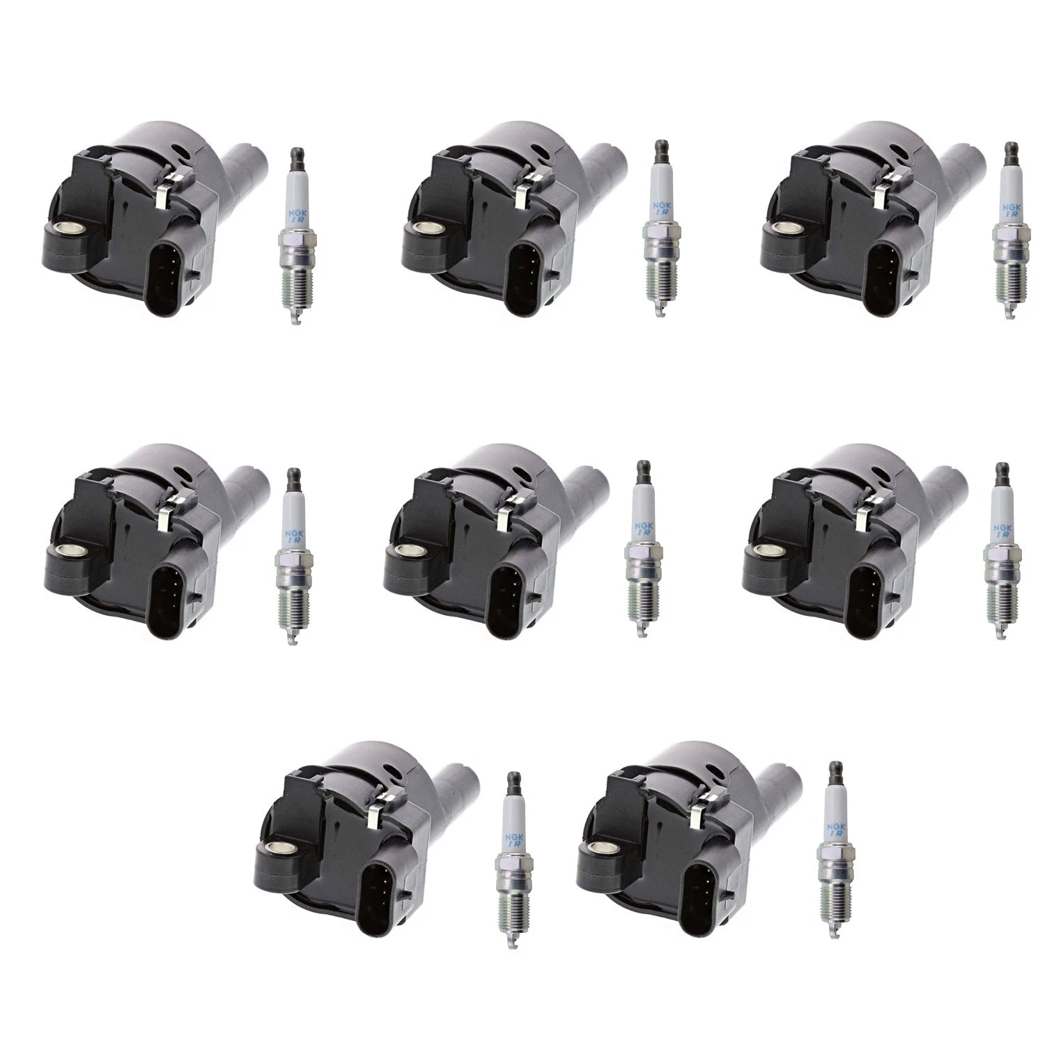 Set of 8 Ignition Coils & NGK Iridium Spark Plugs for Camaro Canyon Tahoe (V8)