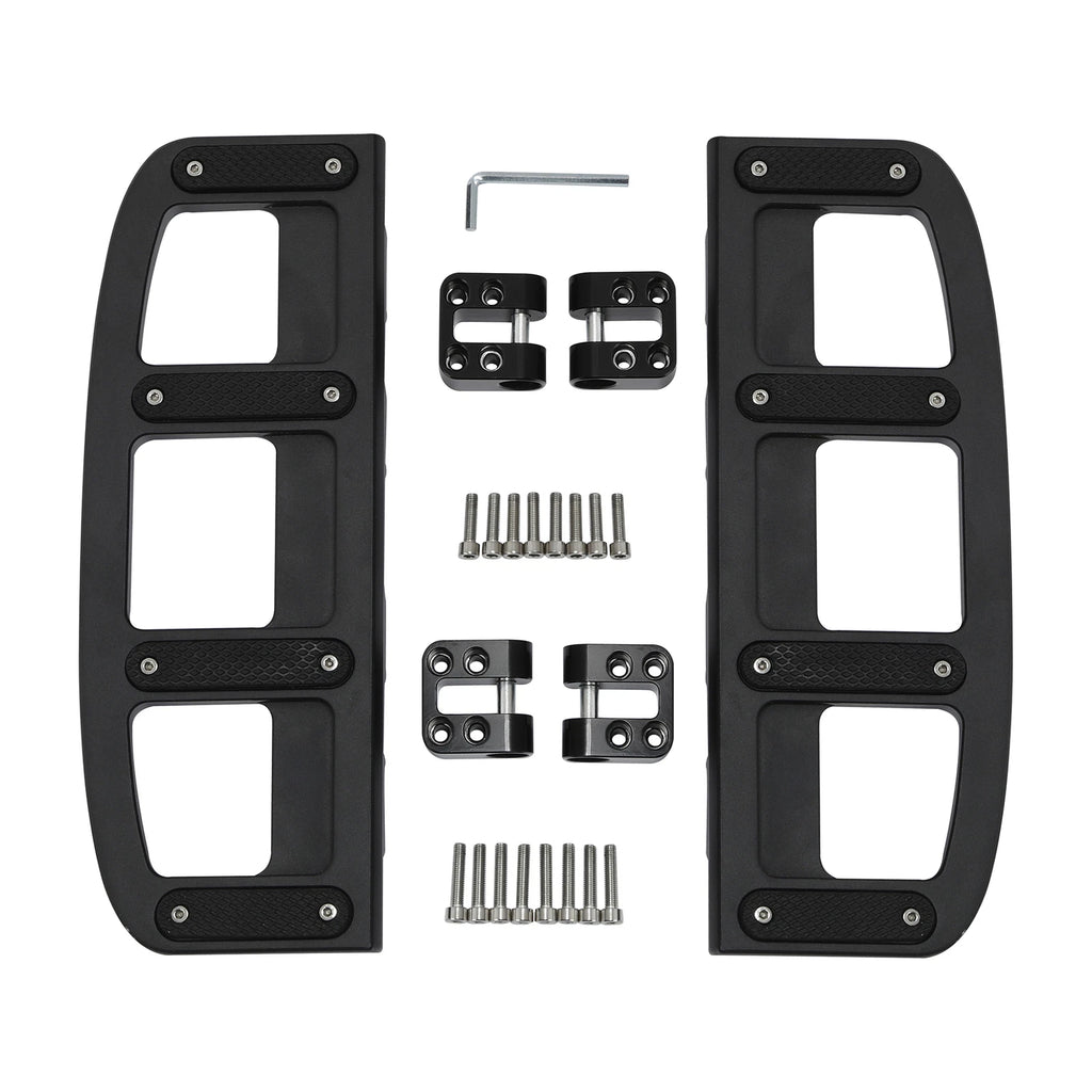 Matte Black Driver Footboard for Harley Street Road Glide (2009–2024)