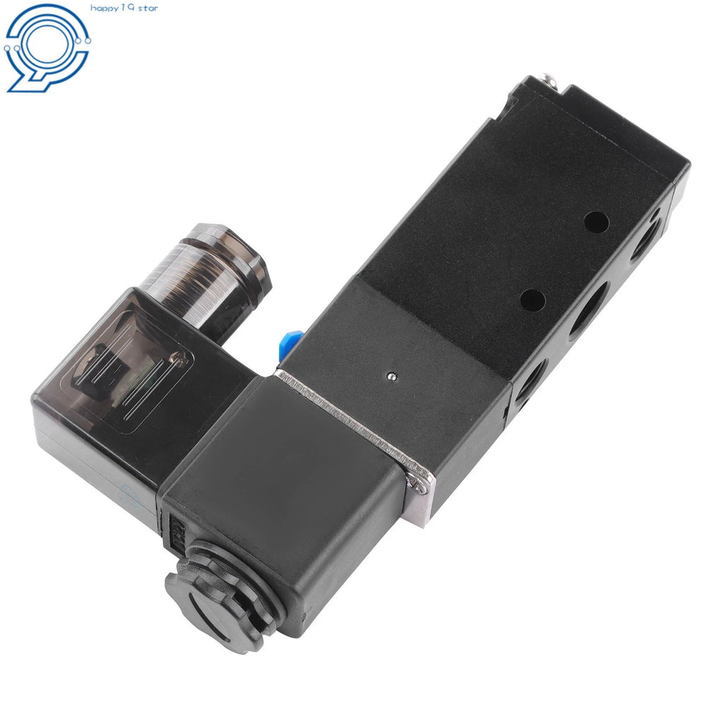 12V DC Direction Control Solenoid Valve 1/4 Inch 5 Way for Automotive