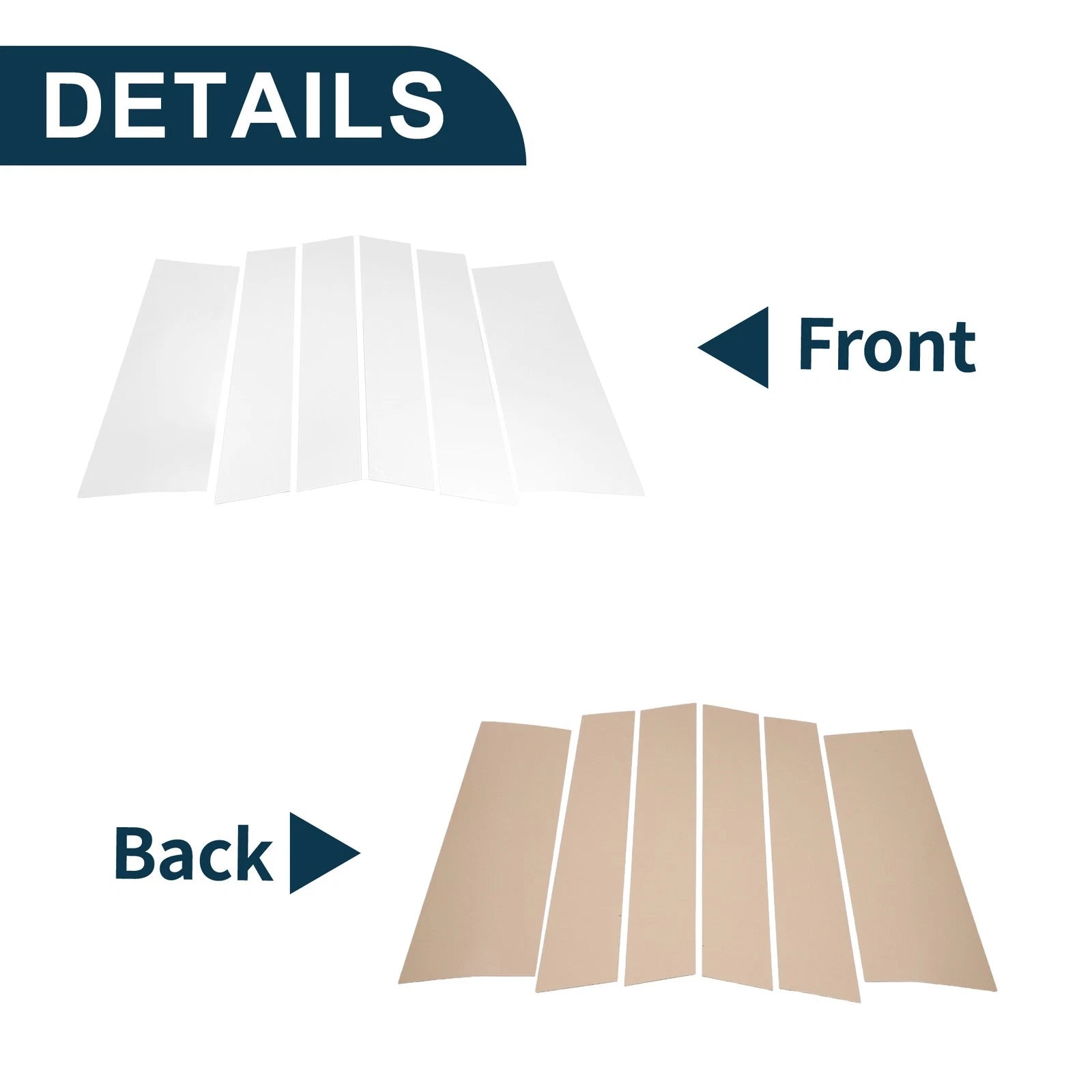 Set of 6 Door Pillar Window Trim for Honda Odyssey (2011–2017) Chrome