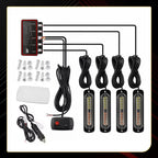Set of 4 LED Strobe Light Bars for Car Truck Flashing Warning Beacon