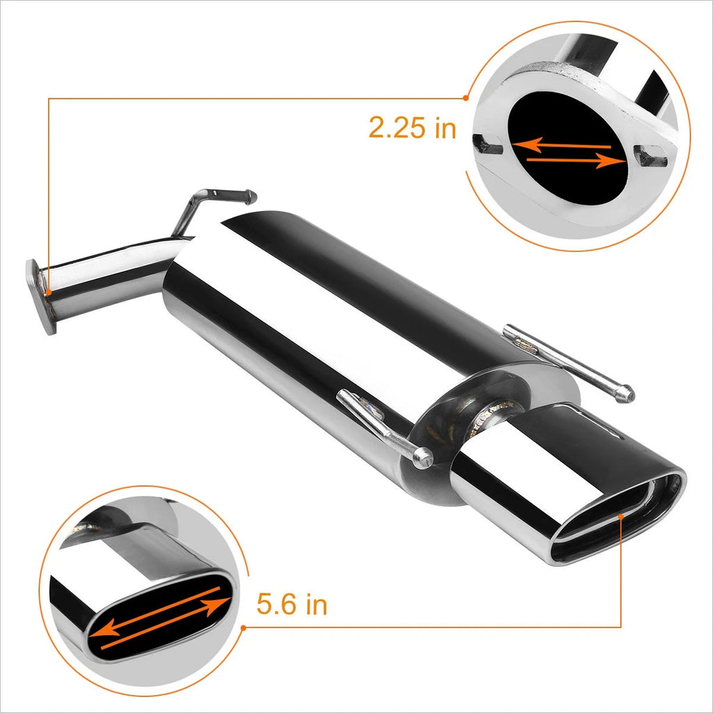 Stainless Catback Exhaust Muffler for Toyota Camry XV40 (2007–2011) 5.5" Oval Tip