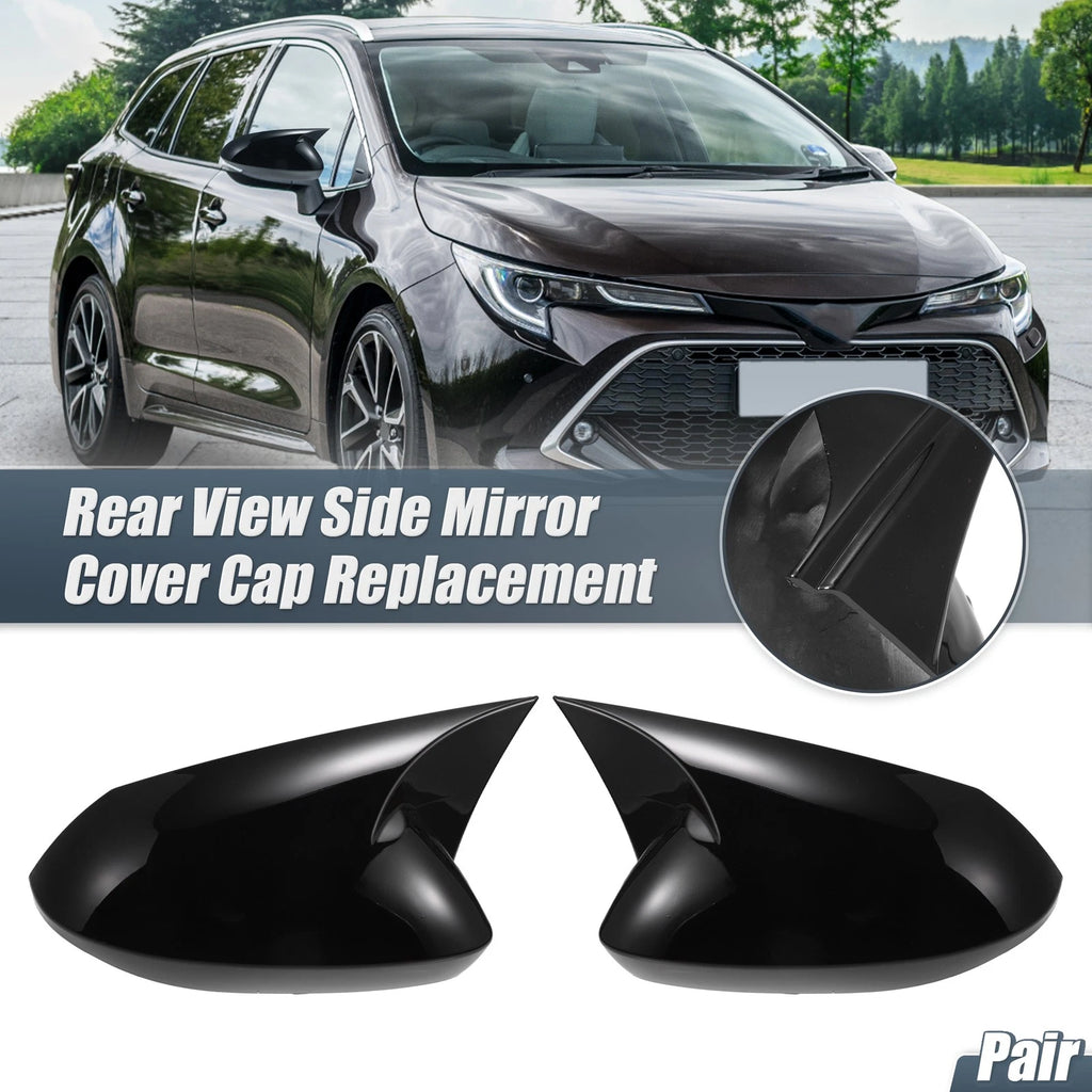 1 Pair Rearview Mirror Cover Overlay Gloss Black for Toyota Corolla (2020–2023)