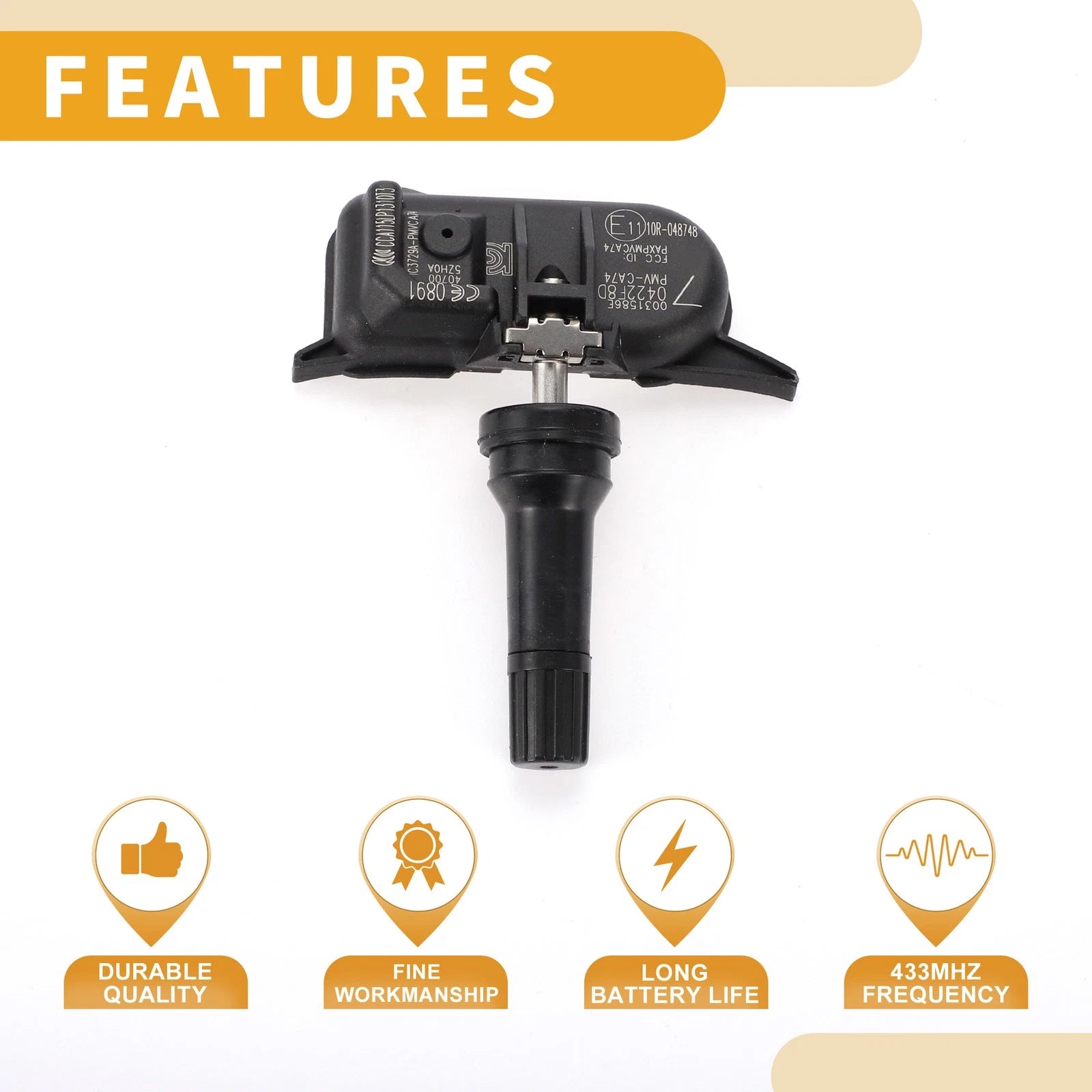 Tire Pressure Sensor 433MHz for Nissan Kicks (2018–2021) No.407003HN0B/407005ZH0A