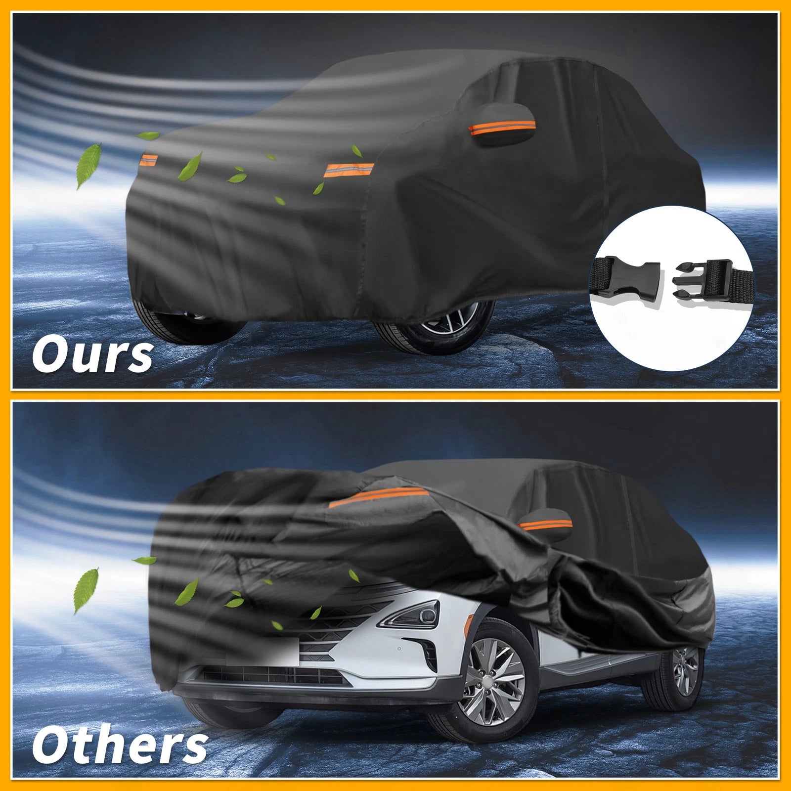 Waterproof Car Cover for Hyundai Nexo (2019–2023) 190T-PU with Zipper