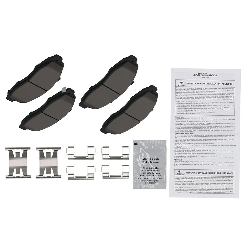 Front Ceramic Brake Pads Set for Ford F-150 5.4L (1999–2004) Lincoln Blackwood