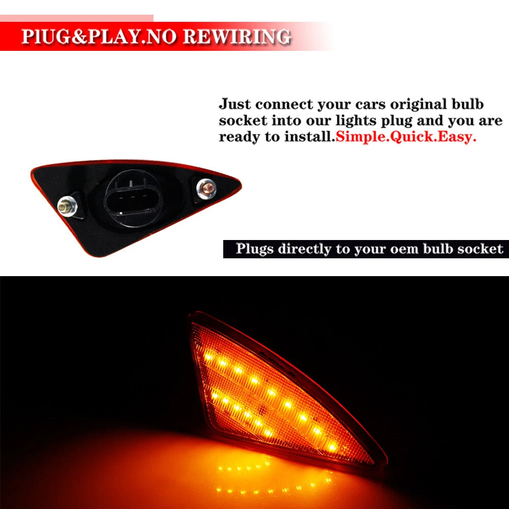 LED Front Cab Flare Side Marker Turn Signal Lights for Kenworth T660 (2004–2019)