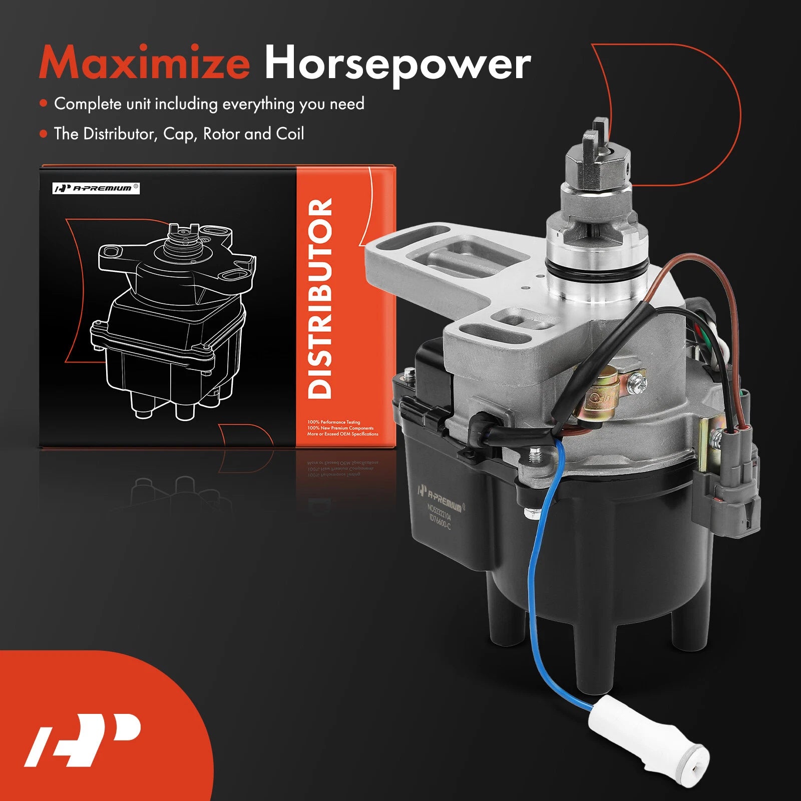 Ignition Distributor with Cap & Rotor for Toyota Camry Celica (1987-1991)
