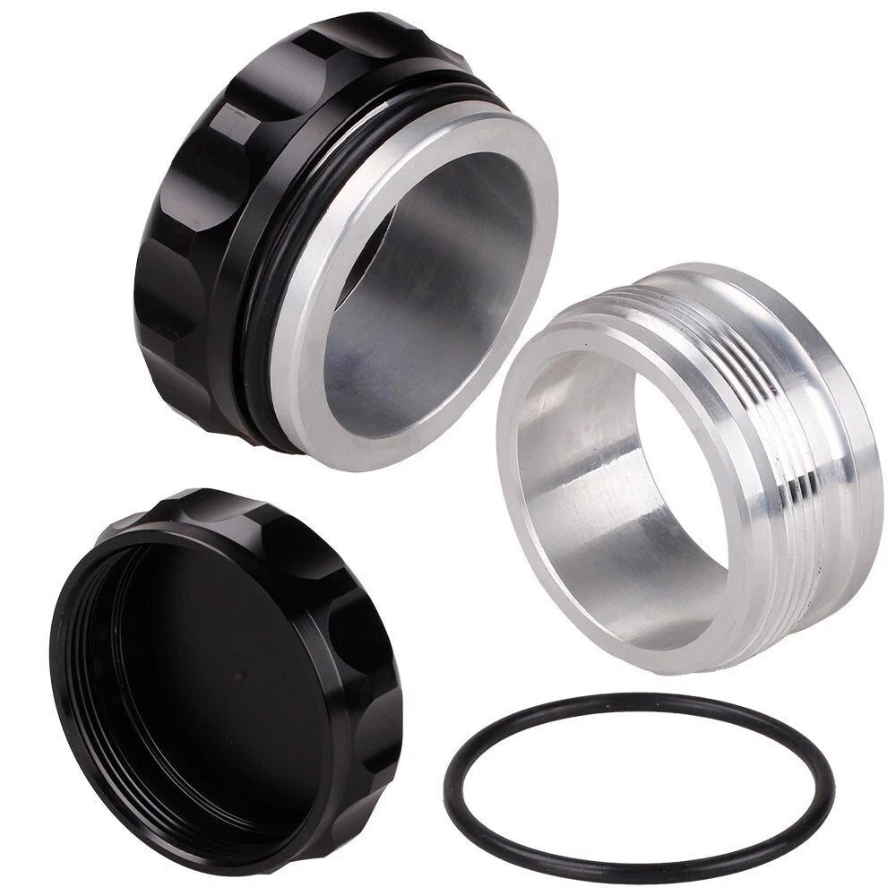 2X 2.5” Aluminium Alloy Weld-On Filler Neck and Cap for Oil
