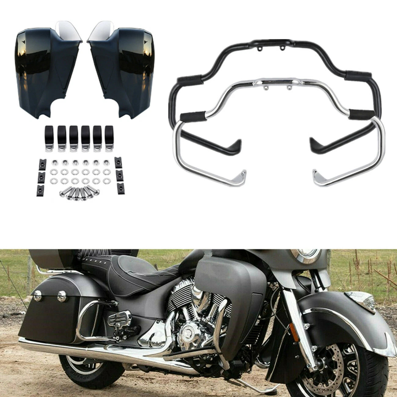 Mustache Engine Guard Crash Bar for Indian Chief (2014–2018)