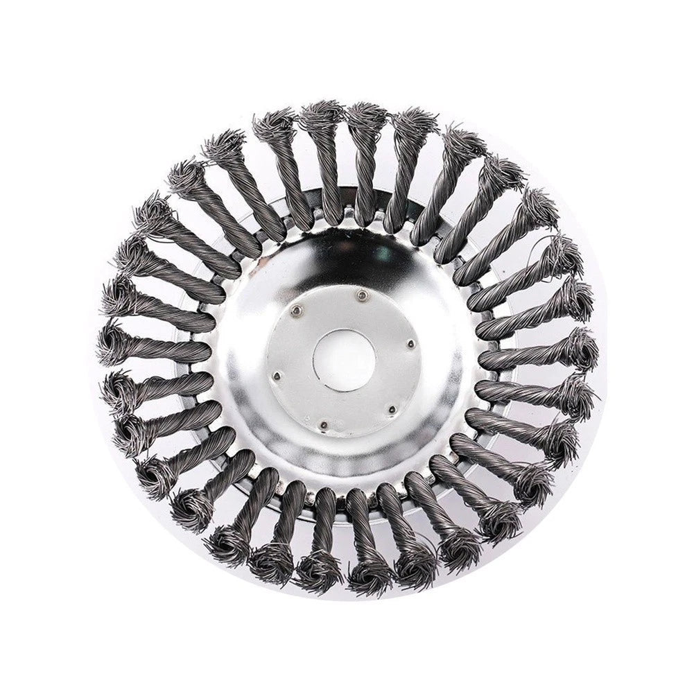 6 Inch Wire Wheel Brush for Lawn Mower Accessories (25.4mm)