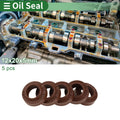 Set of 5 Oil Seal Rotary Shaft Seal FKM Rubber 12x20x5mm