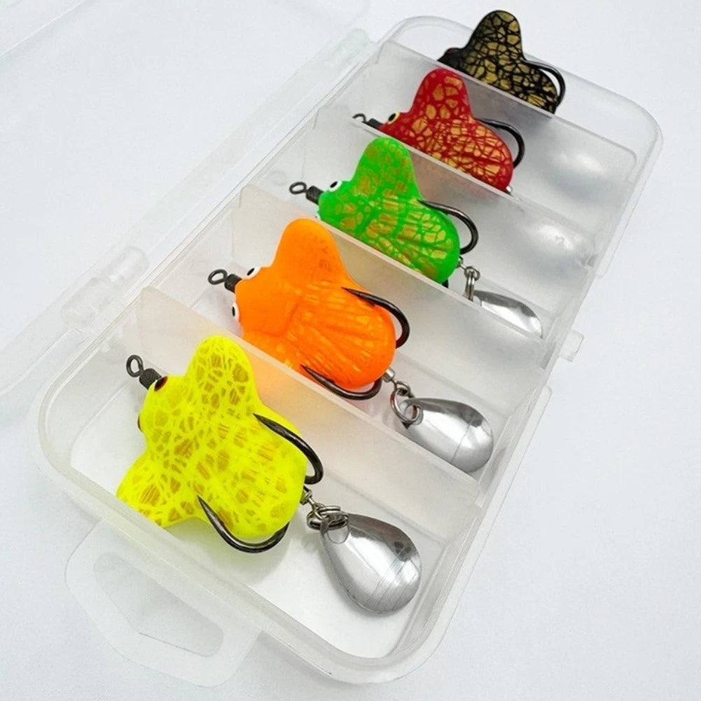Amphibian Design Lure with Spinner Bait for Bass (2X)