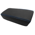 Leather Synthetic Console Armrest Cover for Honda Accord (2003–2007) Blue Stitch