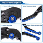 Short Long Brake Clutch Levers for Suzuki Hayabusa GSXR1300 (2008–2020) Black Blue
