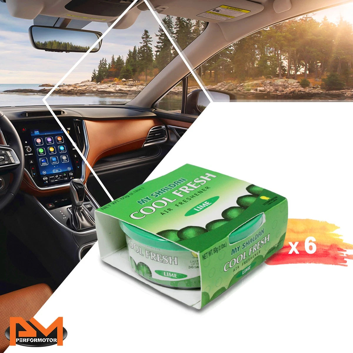 Shaldan Air Freshener Lime Scent for X6 (Japan) (2.12 oz)