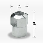 Set of 4 Silver Aluminum Tire Stem Caps for Universal Vehicles