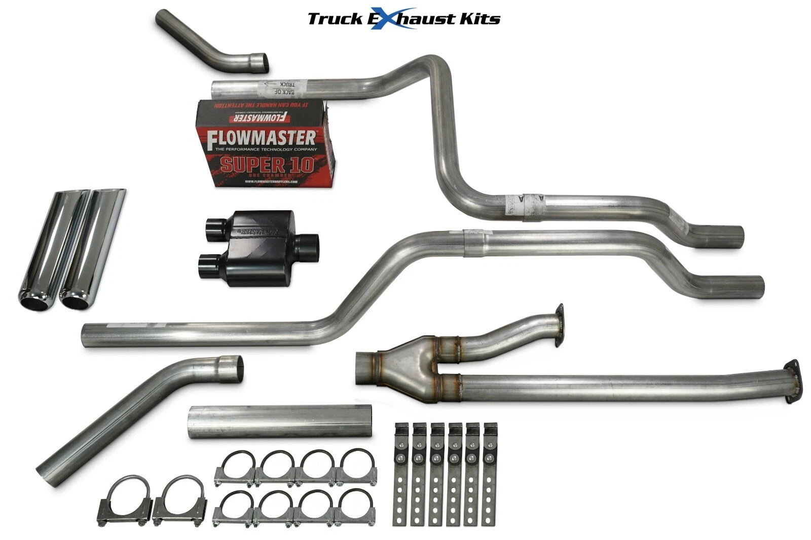 2.5" Dual Exhaust Kit for Toyota Tundra (2009–2013) Super 10 Chrome Tip