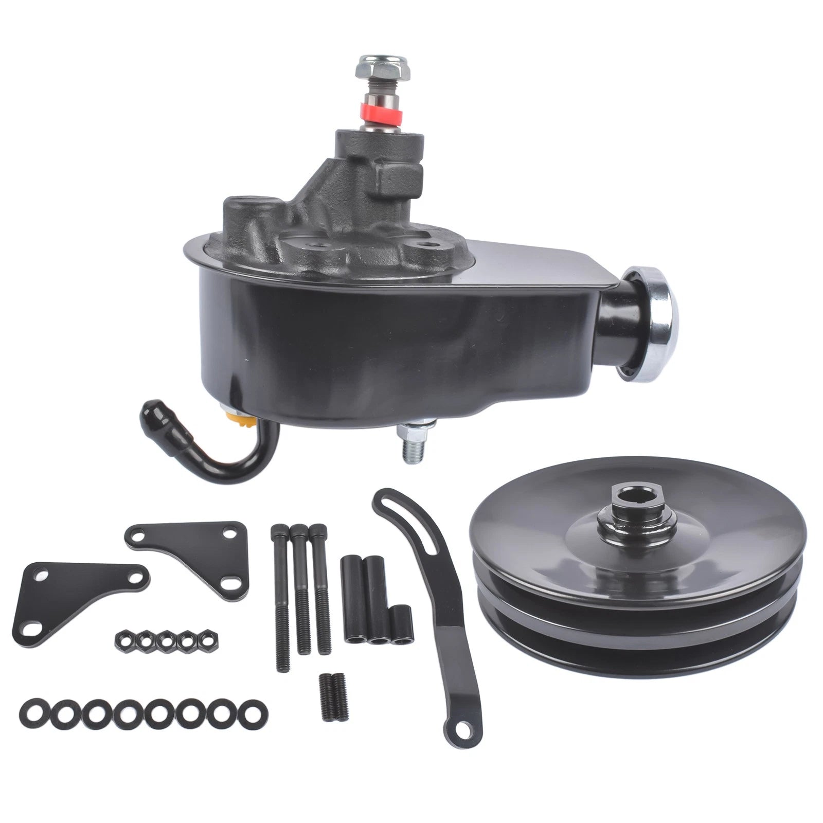 Saginaw Power Steering Pump Kit with Double Groove Pulley & Bracket for SBC Chevrolet