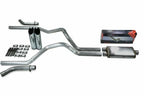2.5" Dual Exhaust Kit for Chevy GMC 1500 Truck (2019–2025) Flow II Slash Tips