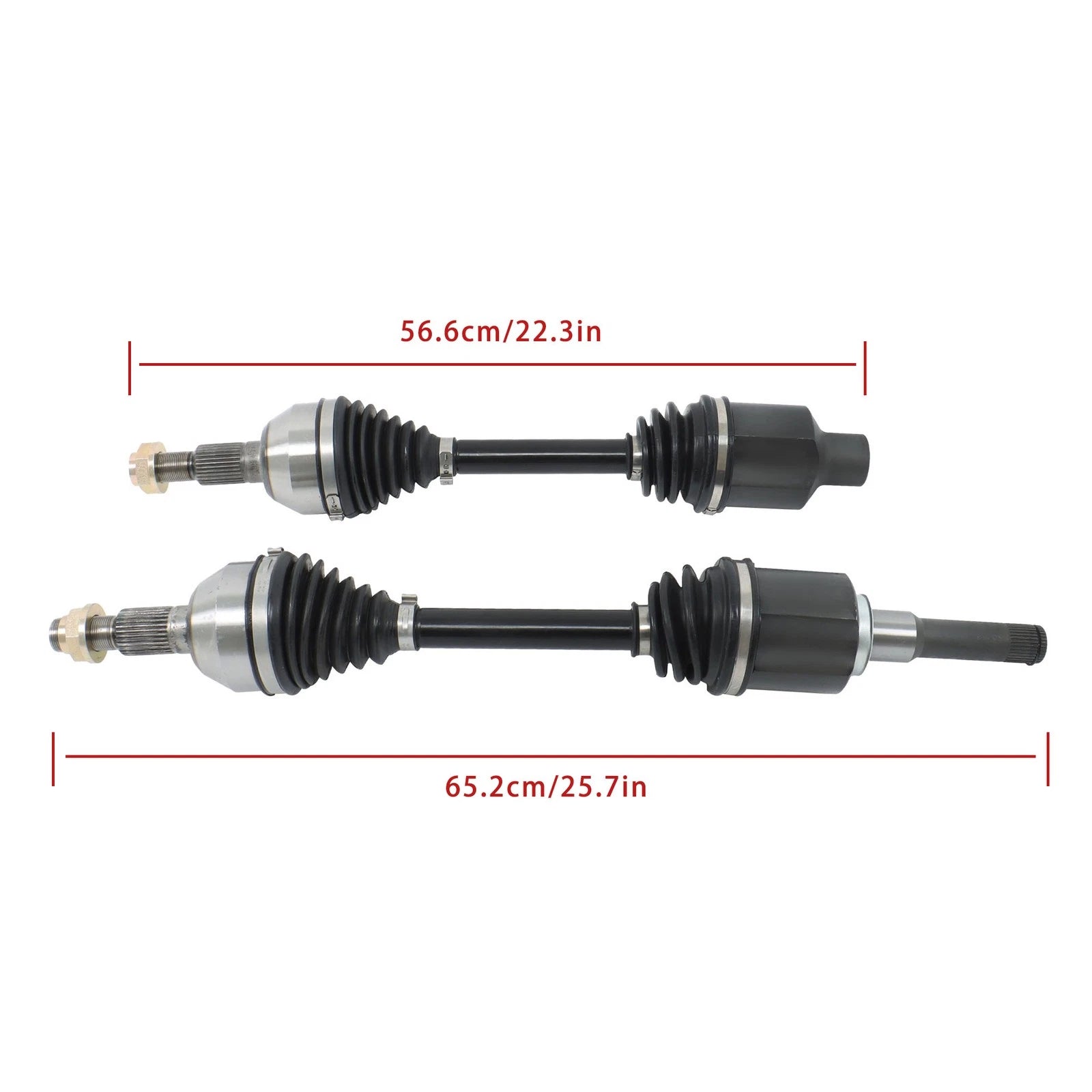 Set of 2 CV Axle Shafts for Chevy Equinox (2010-2017)