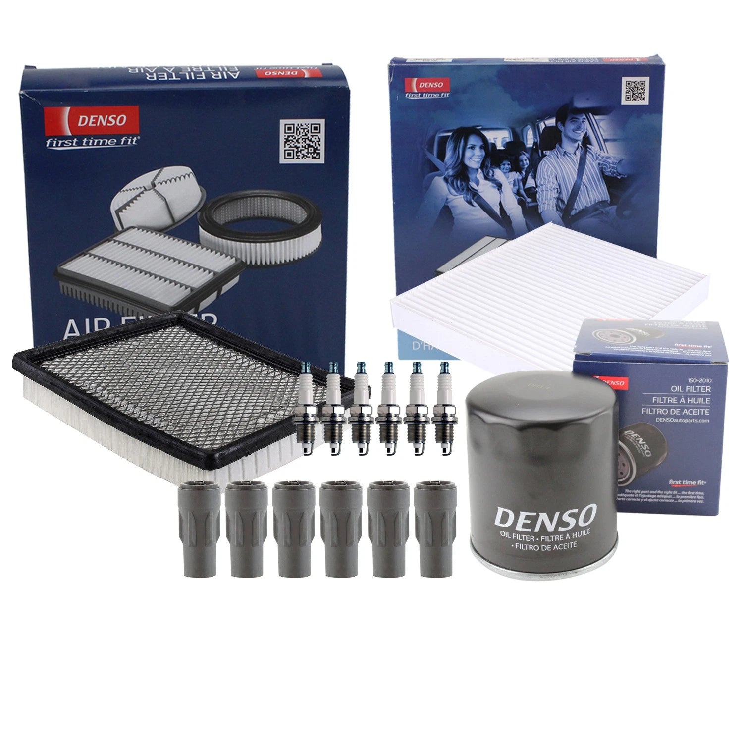 Denso Tune Up Kit 6 Spark Plugs & Boots for Grand Caravan Town & Country (2008–2016)