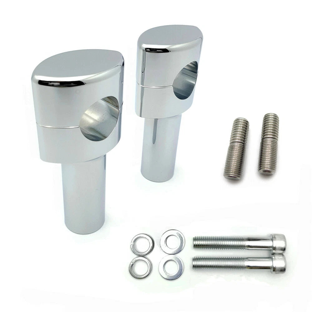 4" Solid Billet Oval Handlebar Riser for DNA Paughco Springer Chopper Bob