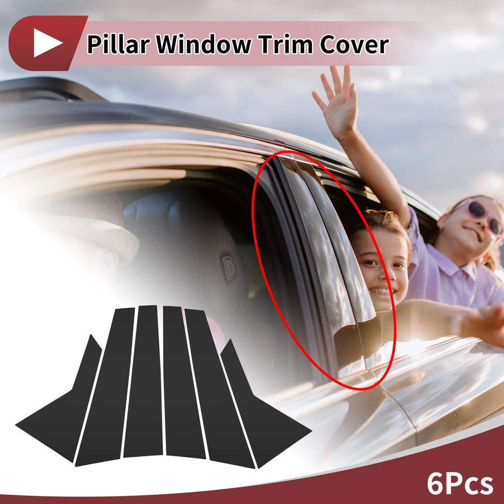 Door Pillar Window Trim for Hyundai Grandeur/Azera (2012–2017) Black