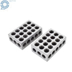 Set of 2 Ultra Precision 1-2-3 Blocks for Machinists (23 Holes)