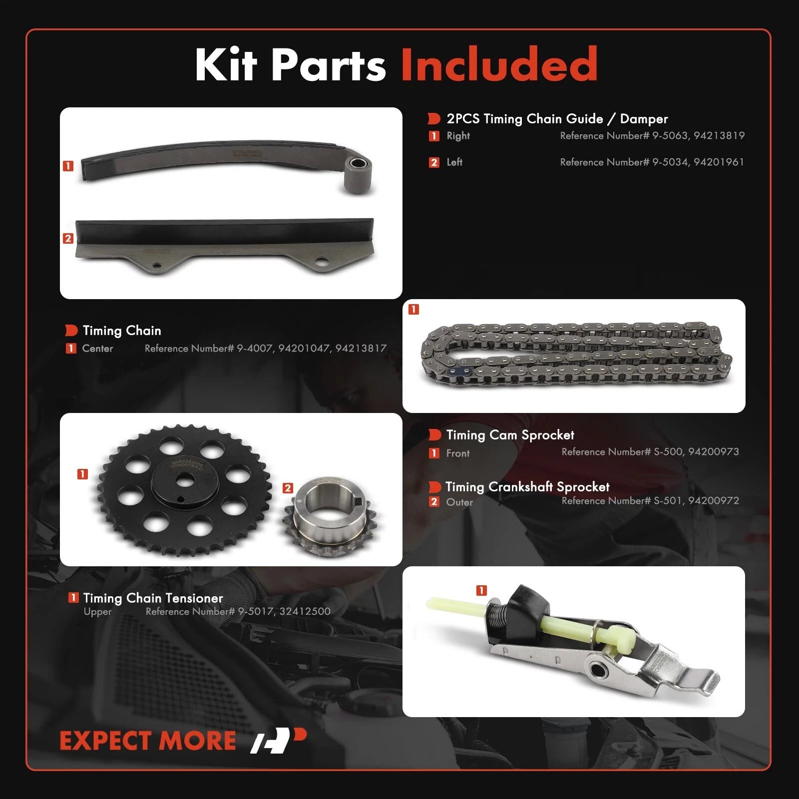 6X Timing Chain Kit for Chevy LUV (1976-1982)