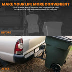 Trash Can Transporter Trailer Hitch with 2" Adapter for Golf Cart/Truck