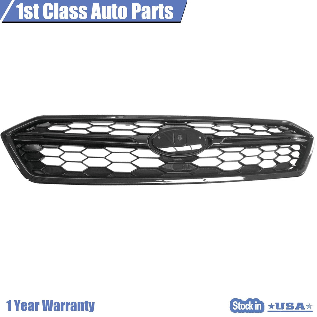 Front Bumper Grille Trim Glossy Black for Subaru WRX/WRX STI (2018–2019)