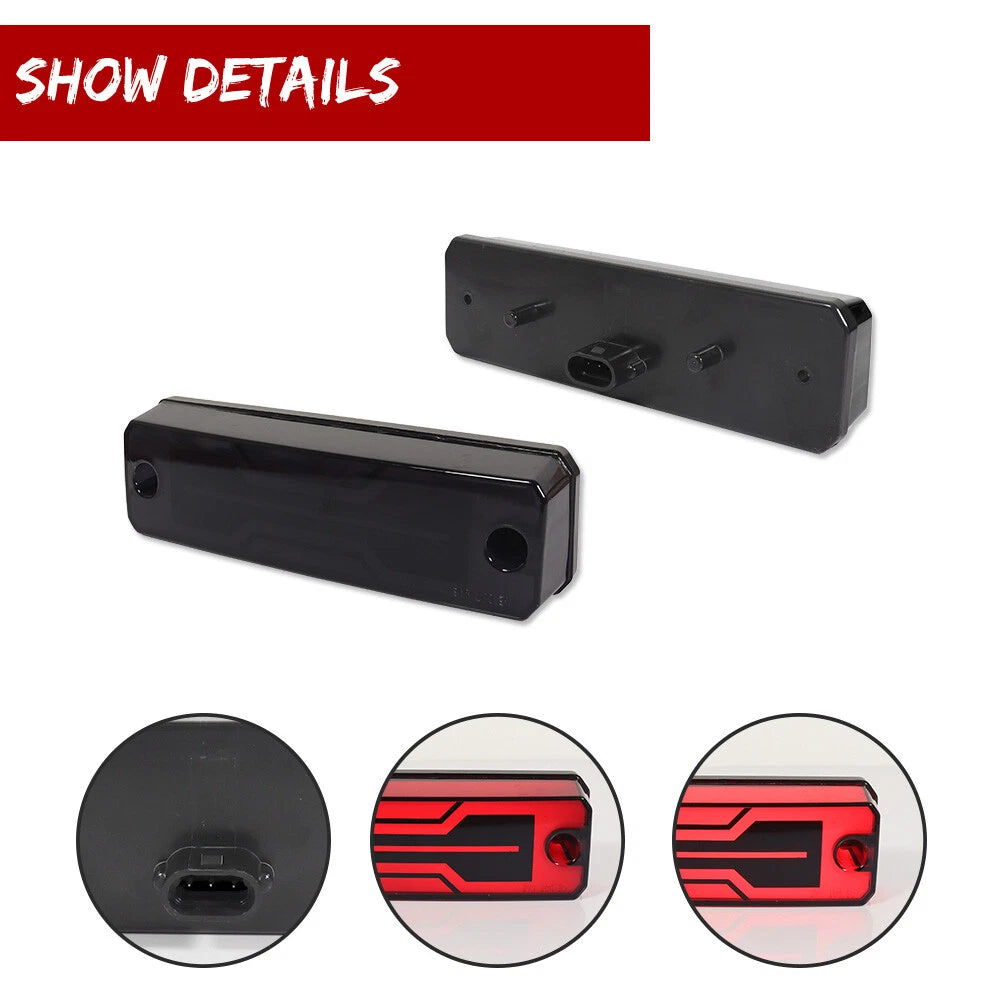 2X Smoke Red LED Taillights for Honda Pioneer 520 700 1000 (2014–2024)